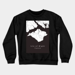 Isle of Wight England Island Map Crewneck Sweatshirt